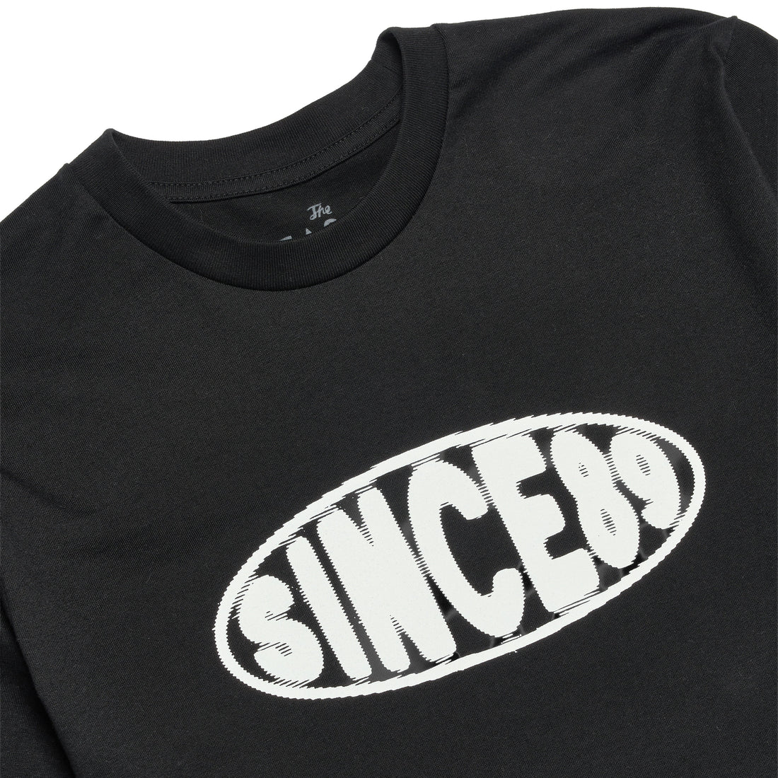 Black t-shirt with 'SINCE 89' text in white on a white background
