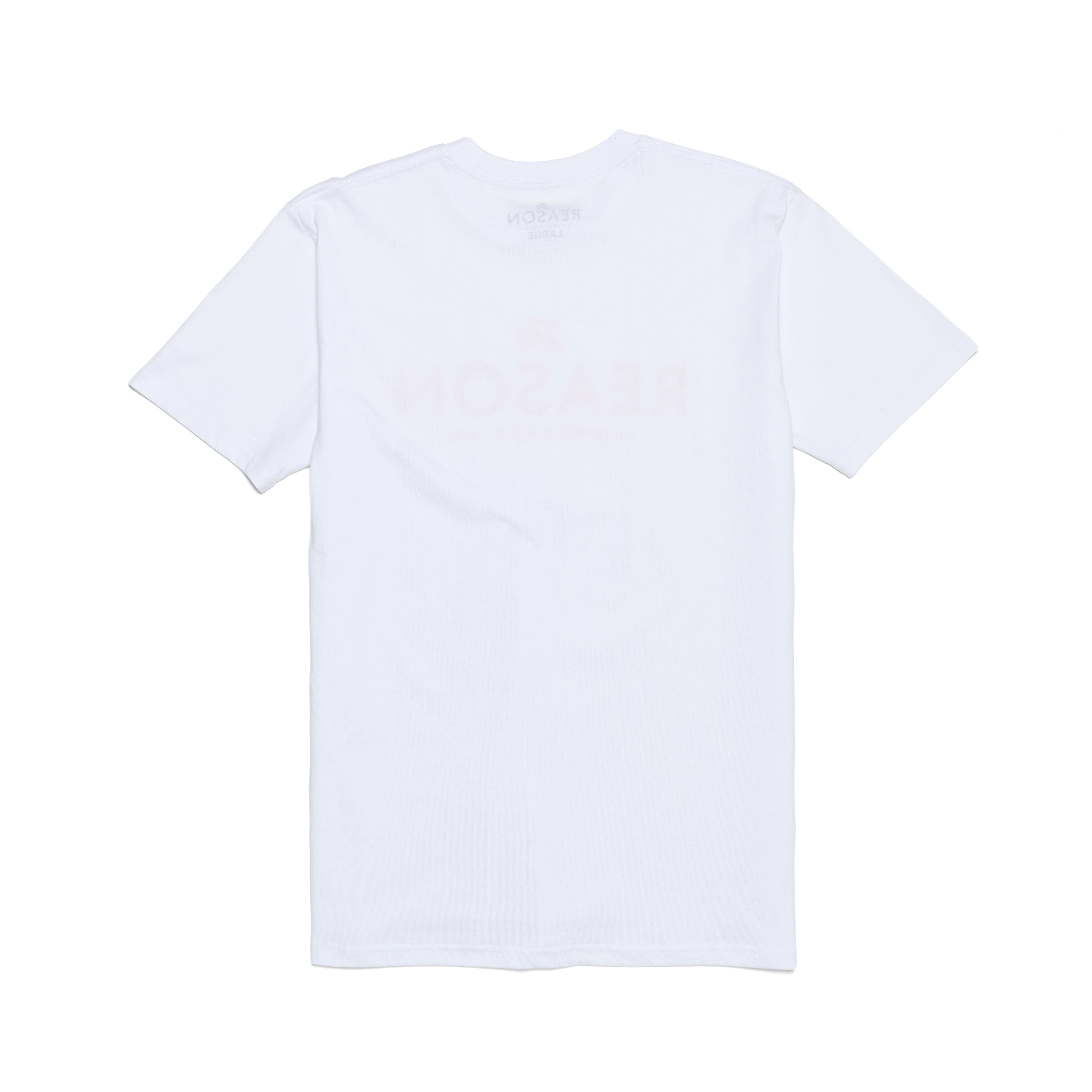 Plain white t-shirt on a white background