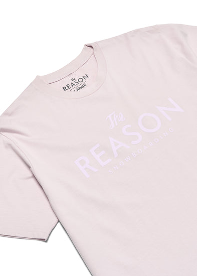 Light pink t-shirt with 'No Reason' text on a white background