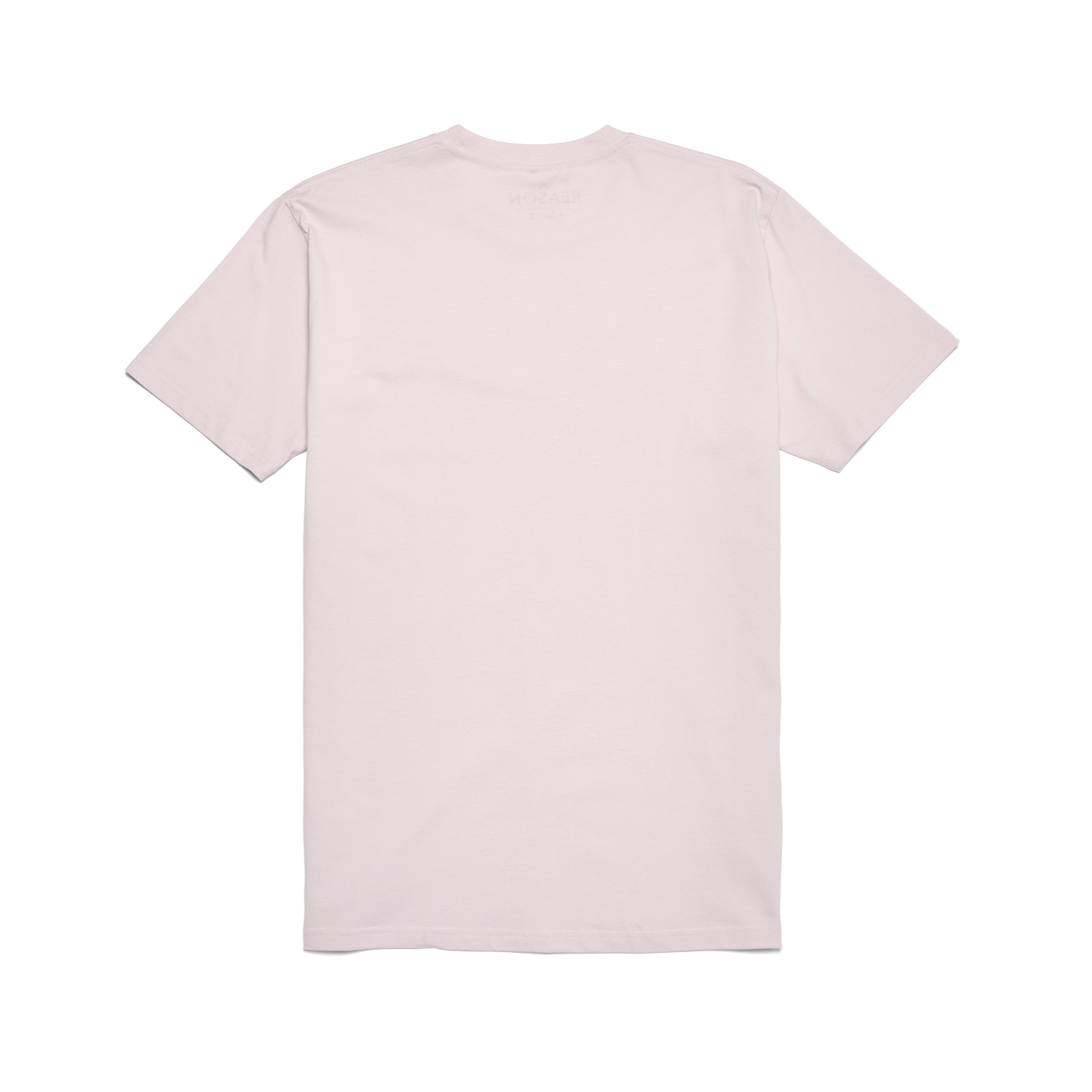 Plain light pink t-shirt on a white background