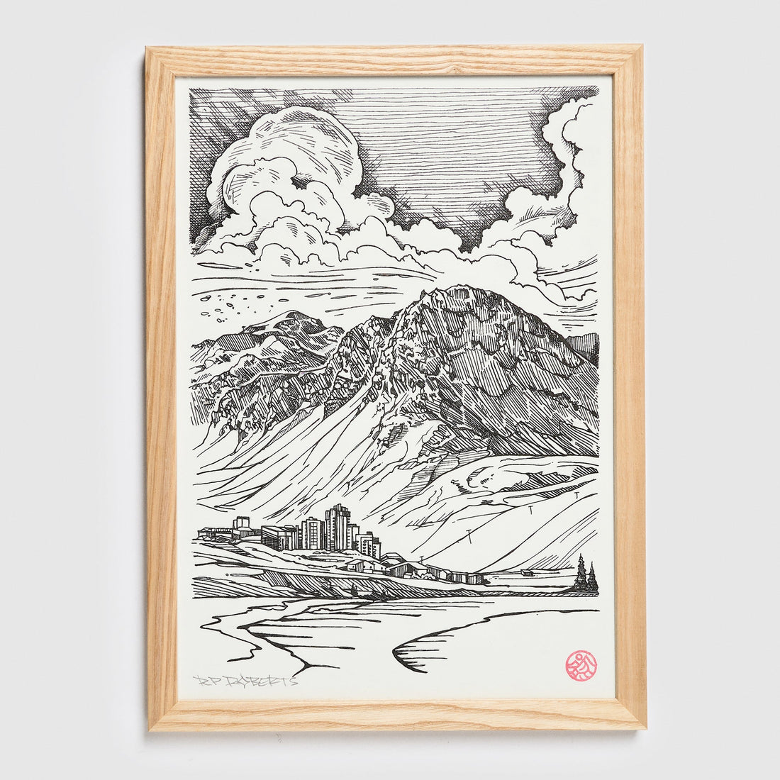 Tignes by RP Roberts, A4 Screen Print