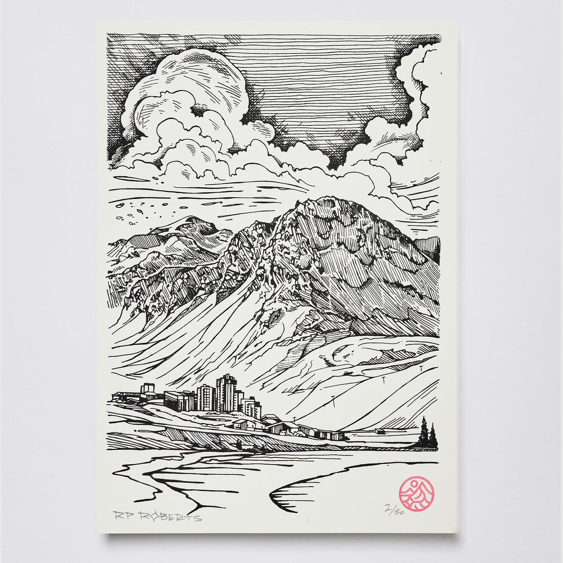 Tignes by RP Roberts, A4 Screen Print